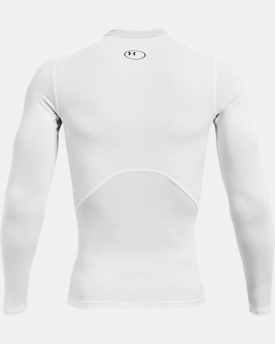 Men's HeatGear® Armour Long Sleeve, White, pdpMainDesktop image number 5